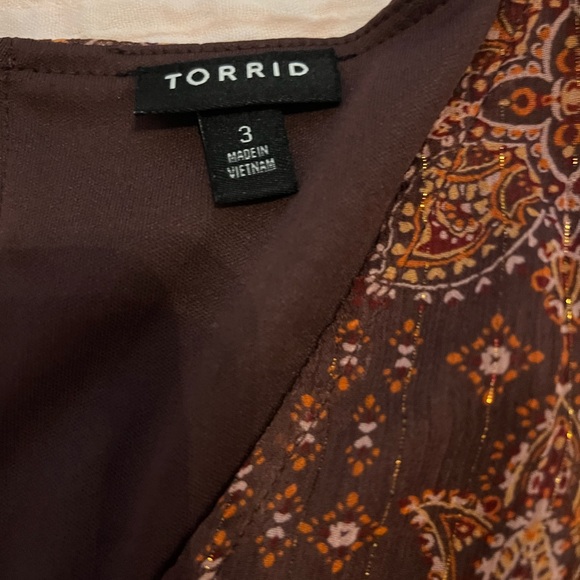 Torrid midi dress brown floral - Picture 5 of 5